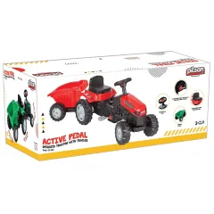Pilsan Power Römorklu Traktör Pedallı (Yeşil)