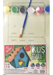 Ahşap Boyama Kuş Evi