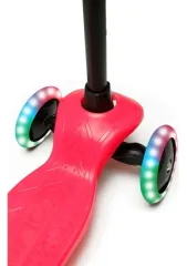 Dragon Işıklı Pembe Scooter - Led Işıklı Scooter