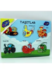 Ahşap Tutmalı Bul-tak Puzzle Taşıtlar